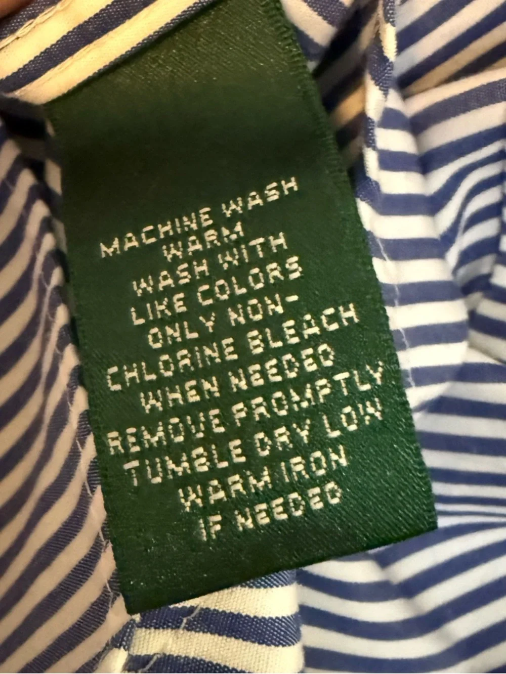 Ralph Lauren Blue & White Striped Button-Down Shirt - Picture 7 of 7